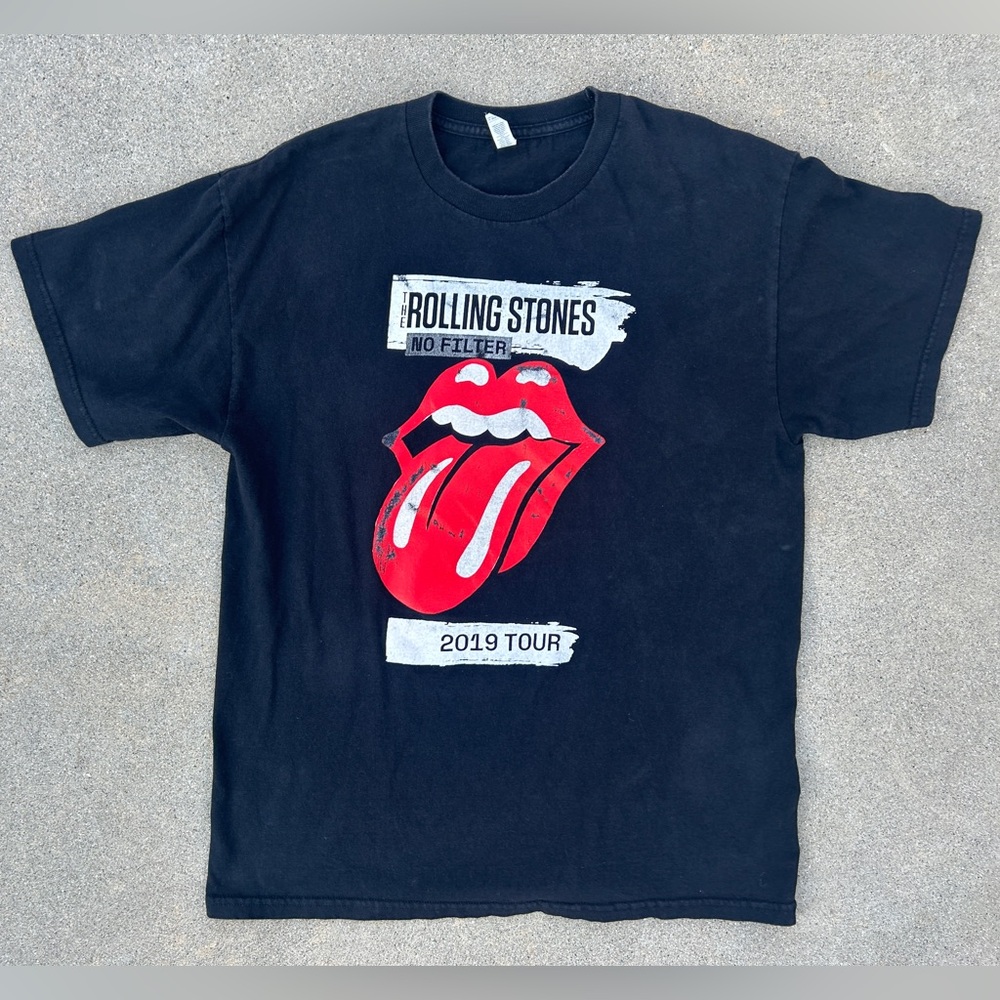 Rolling Stones T-Shirt Heavyweight 100% Cotton Men Size Large Made in Mexico - Picture 1 of 9